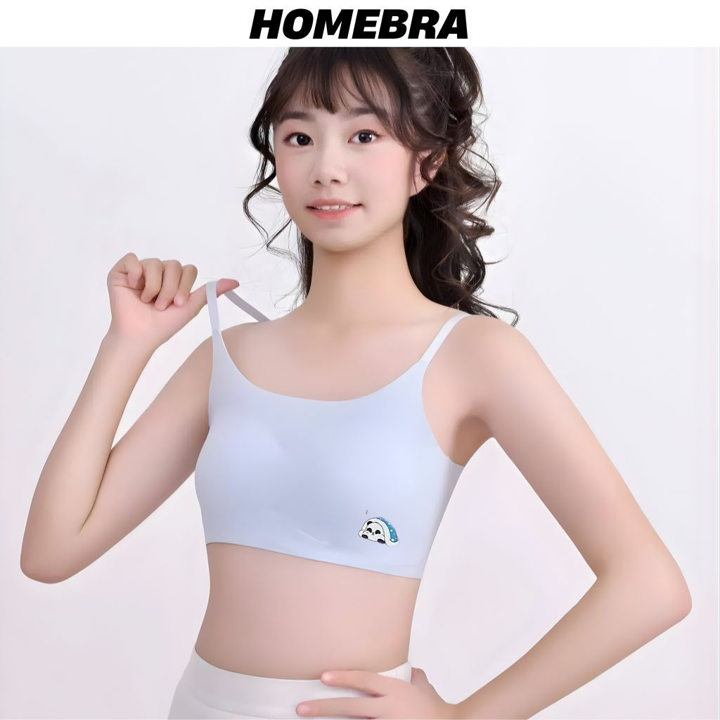 Áo lót học sinh chất su mềm mại co dãn thoải mái, Áo lót bé gái họa tiết in gấu cute dễ thương B898