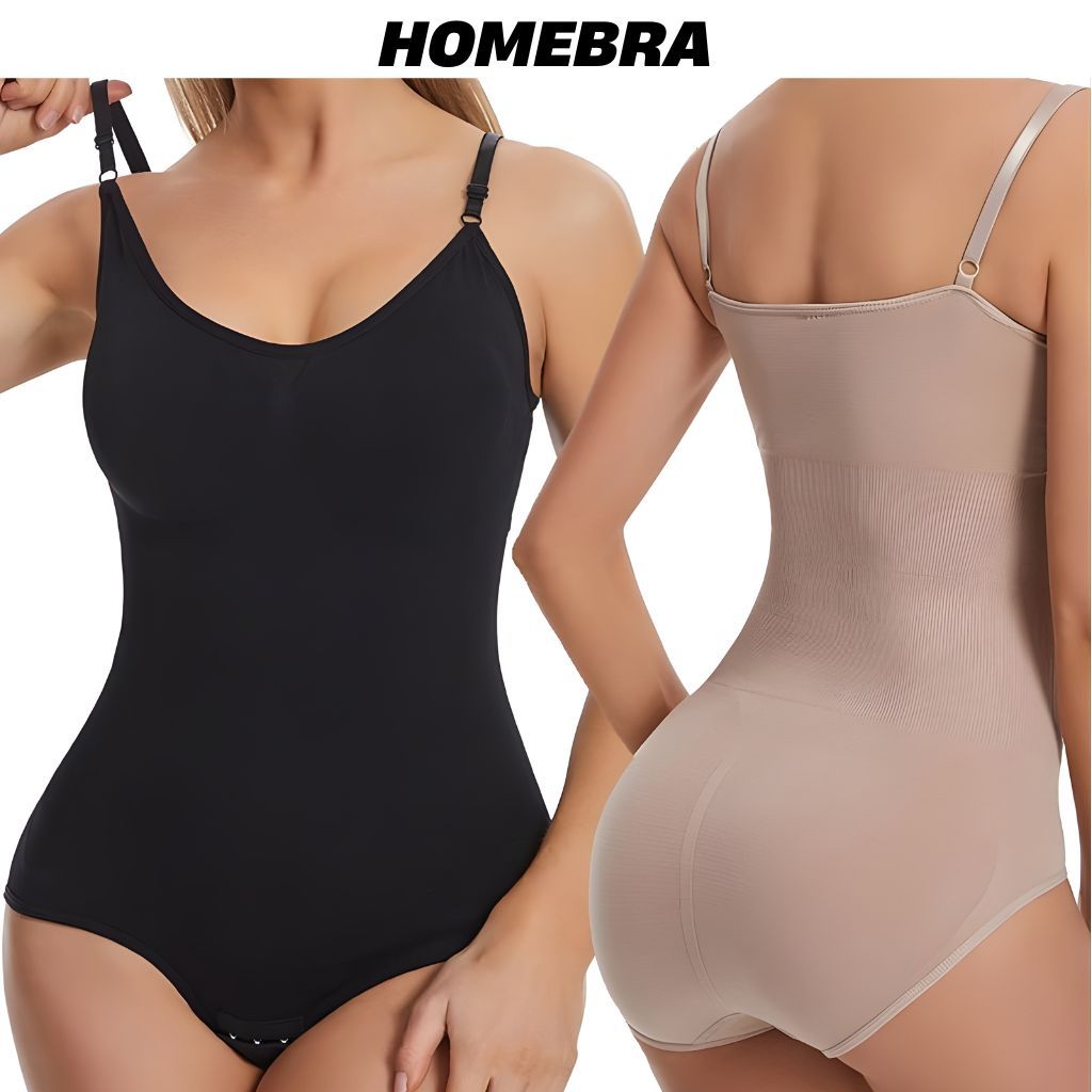 Bộ đồ liền thân định hình dáng thon gọn,Body suit khóa cài dưới tiện lợi 3 vòng gợi cảm HOMBRA N3985