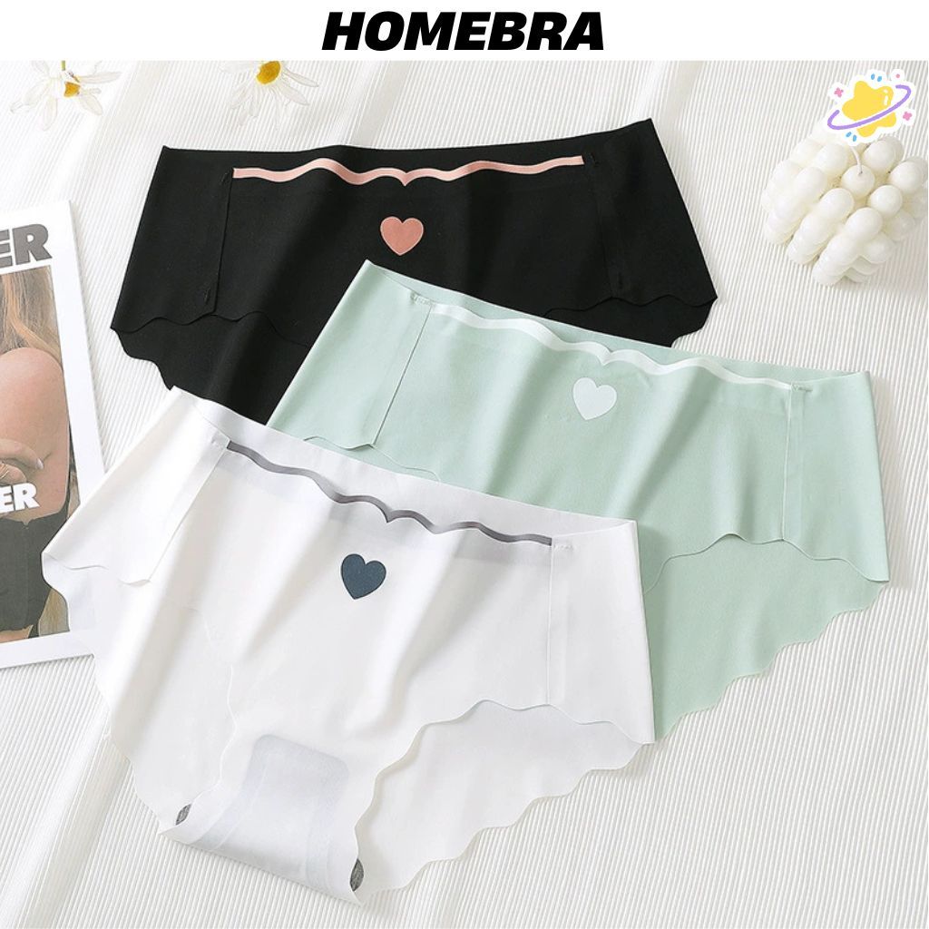 Quần lót nữ đúc su mềm mát - Quần chip nữ su cạp vừa mềm mại viền lượn sóng đáy dán không cộm L8520