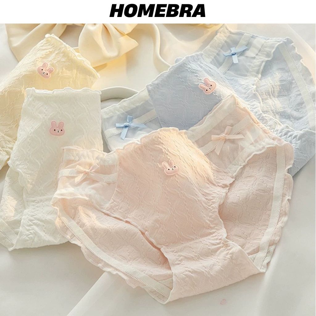 Quần lót nữ cotton cao cấp kháng khuẩn co giãn mềm mại Quần lót nữ phối ren lượn sóng xinh xắn L2861
