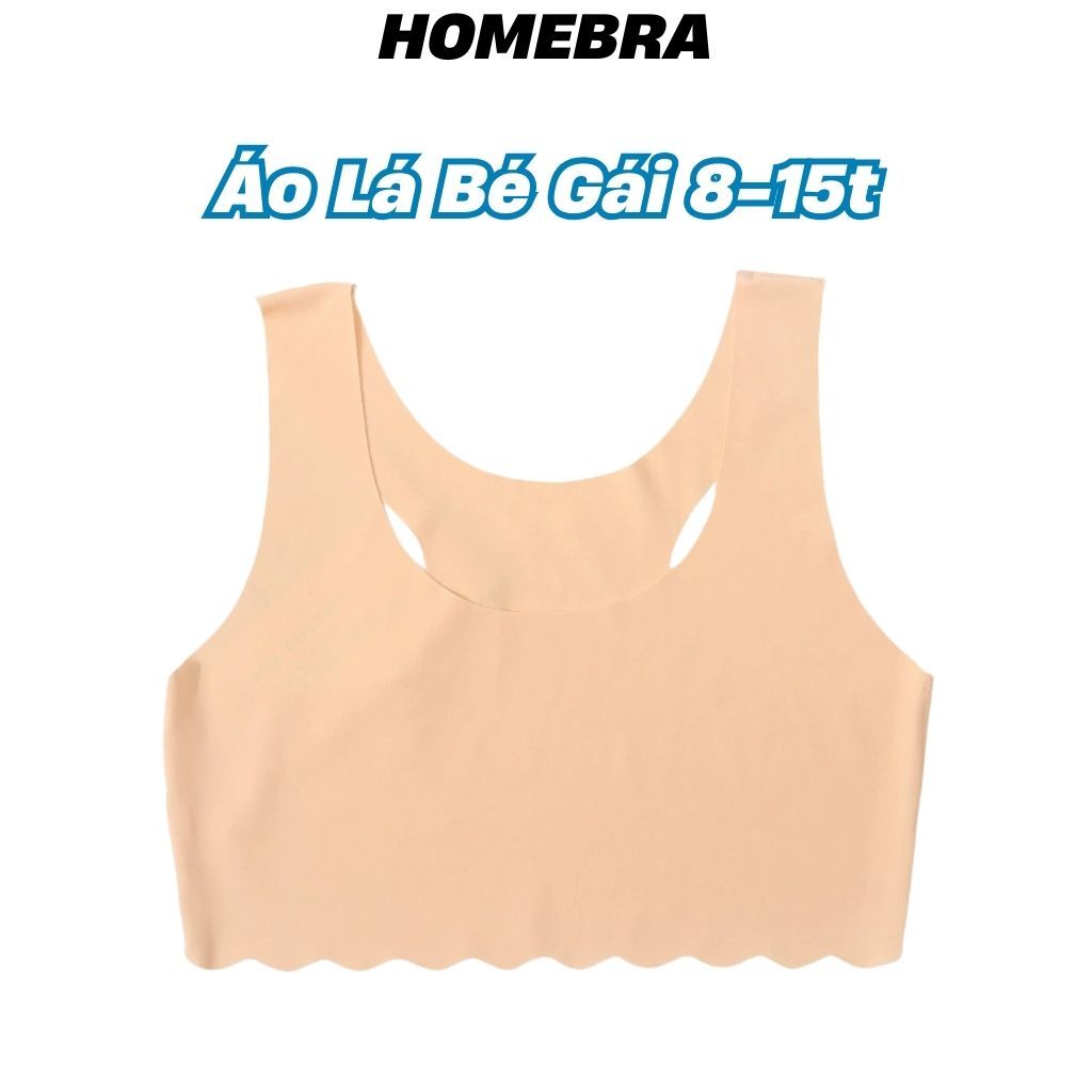 Áo lót học sinh chất su mềm co dãn, Áo lót bé gái không mút liền mảnh màu trơn, Đồ lót nữ sinh B667