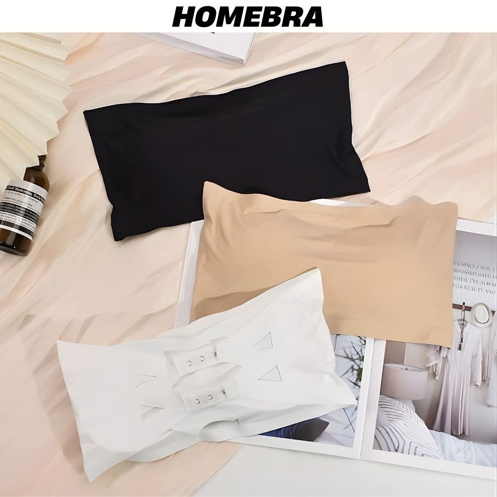 Áo bra không dây chất su mềm mịn mát - Áo lót ngực nữ không dây mút mỏng cài sau siêu mát mịn B8883