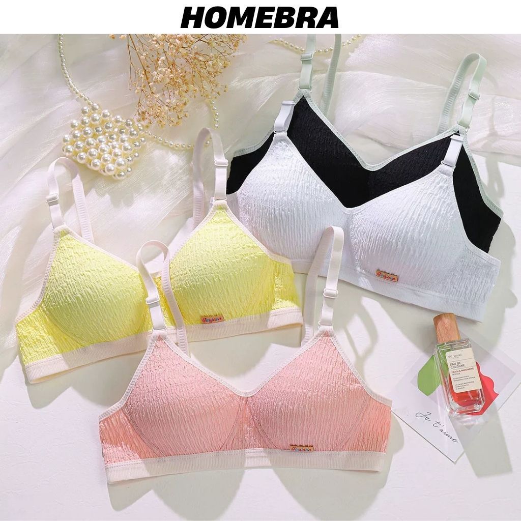 Áo ngực nữ cotton đũi mềm mại không gọng 3 nấc cài - Áo lót ngực nữ đũi mút mỏng ôm ngực sexy A303