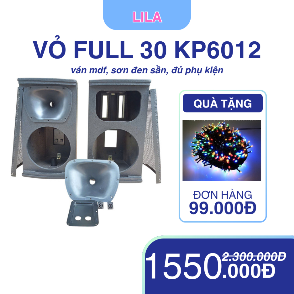 Vỏ thùng loa 30 model 6012, gỗ MDF, bền đẹp thay thế thùng loa cũ