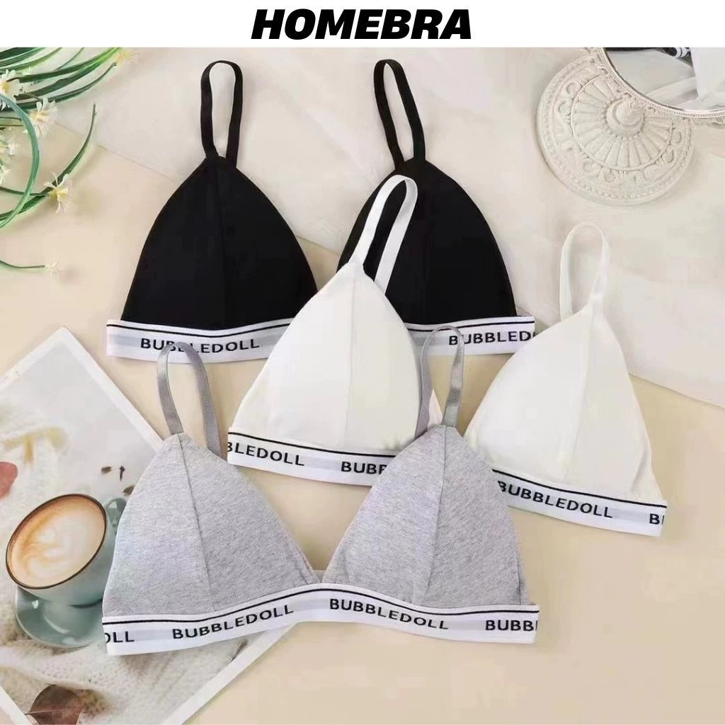 Áo bra nữ 2 dây mút mỏng cúp tam giác sexy Áo ngực nữ không gọng chất cotton co dãn thoáng mát B3009
