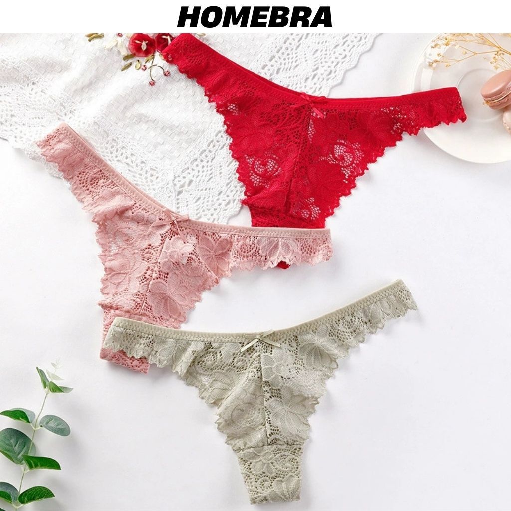 Quần lót nữ ren xuyên thấu sang trọng thoáng mát - Quần chip nữ gợi cảm cạp vừa co dãn 4 chiều L6551