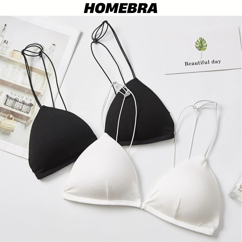 Áo lót ngực 2 dây mảnh cài trước cúp tam giác gợi cảm - Áo bra nữ không gọng đệm mỏng mềm mịn B2099