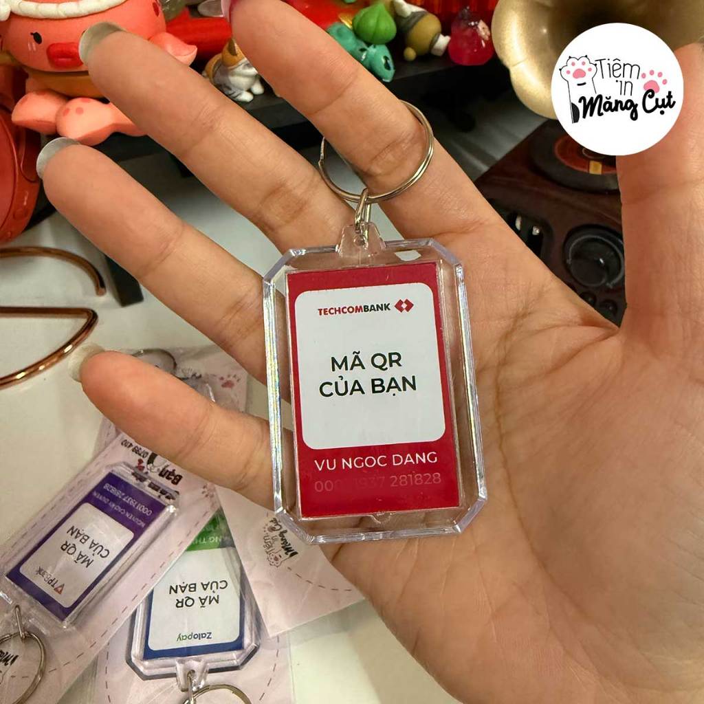 In Móc Khoá Mã QR 4x6cm Theo Yêu Cầu