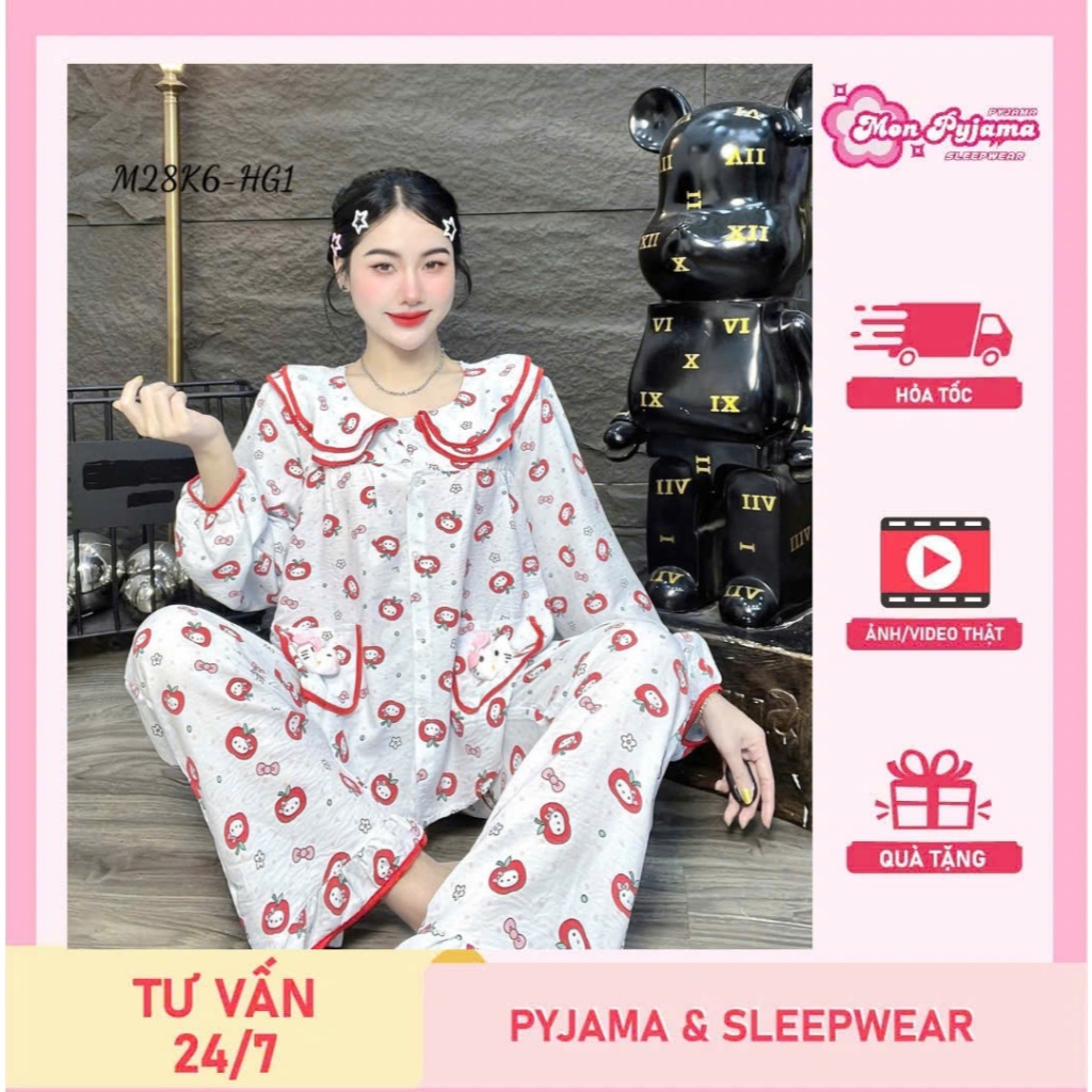 Đồ bộ nữ đồ mặc nhà, đồ ngủ nữ dễ thương, đồ xinh đũi tiểu thư cao cấp nhiều họa tiết hottrend [350]