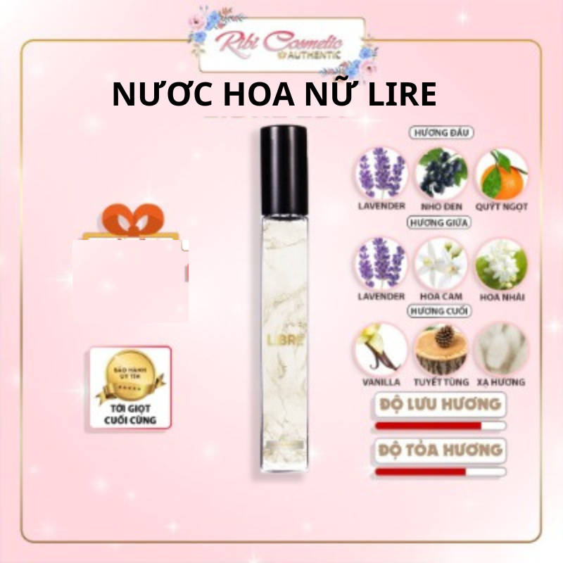Nước hoa nữ,hương nước hoa LOVEYOUBE,10ml , giá 1 chai.